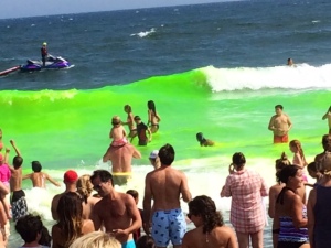 Allenhurst's annual ocean dye continued to thrill locals in 2015.